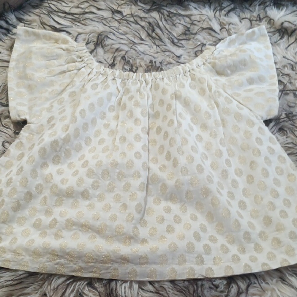 Peek Cream and Gold Swing Blouse